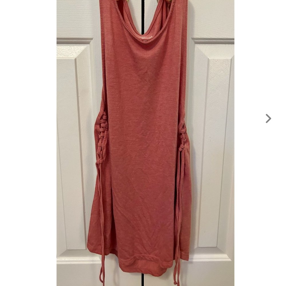 Salmon, Flowy, Tie Top